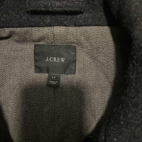 J.Crew Men’s Wool Peacoat with Thinsulate – Charcoal (Style 05535) Large Tall - Picture 3 of 6
